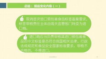 进出口预包装食品标签检验监督管理新政宣贯及标签检验解读